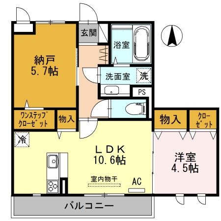 桜楓館・爽風館桜楓館(1LDK/2階)の間取り写真