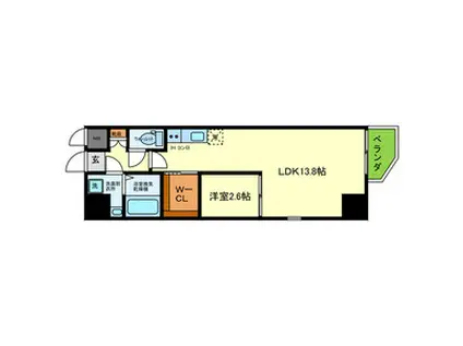 ONLYONE池田新町(1LDK/7階)の間取り写真