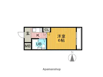 メゾン北楠(1K/2階)の間取り写真