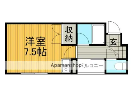 サンコートてしま(ワンルーム/4階)の間取り写真