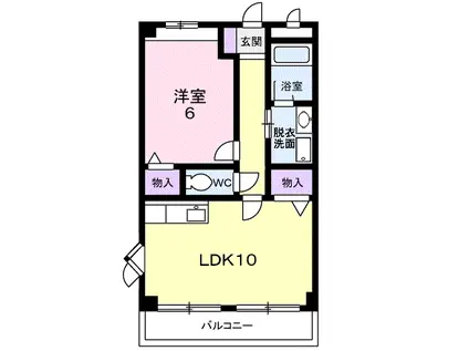 サンライズフジ(1LDK/3階)の間取り写真