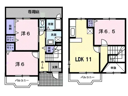 サニーレジデンス(3LDK/1階)の間取り写真
