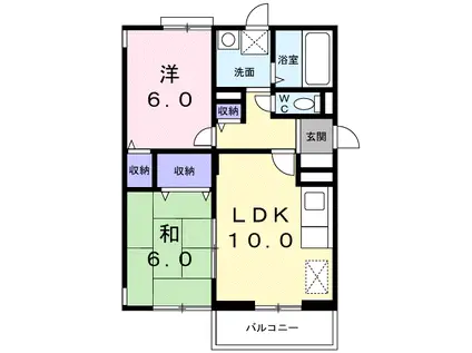 メゾンピア(2LDK/3階)の間取り写真