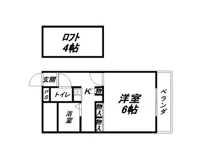 レオパレス桜通(1K/2階)の間取り写真