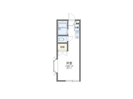 レオパレス藤本Ⅱ(1K/2階)の間取り写真