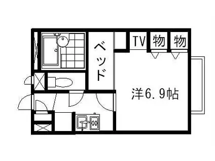 レオパレス望(1K/2階)の間取り写真