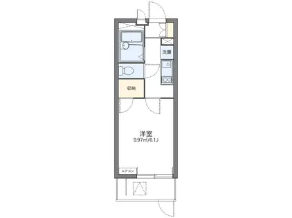 レオパレスノンノミーオ(1K/1階)の間取り写真