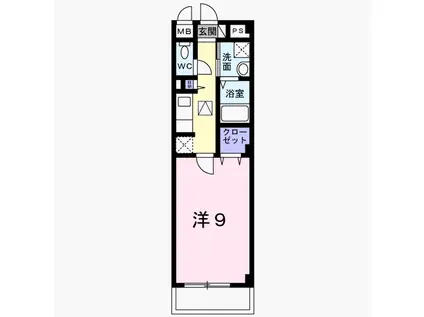 メゾンE・M・I(1K/1階)の間取り写真