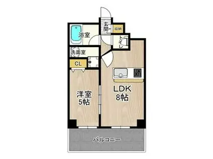 CITY SPIRE十三東(1LDK/7階)の間取り写真