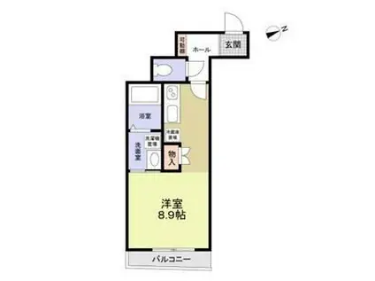 アクアレスト堺(ワンルーム/1階)の間取り写真