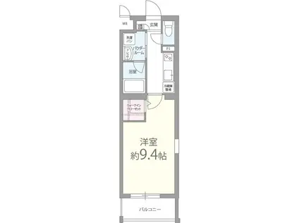 オリエンタルヴィラ(1K/3階)の間取り写真