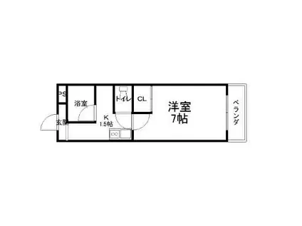 ソフィアコート(1K/4階)の間取り写真