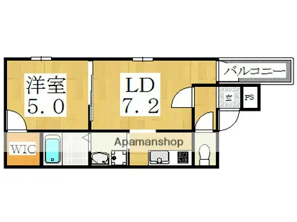 フジパレス田辺Ⅲ番館(1LDK/3階)の間取り写真
