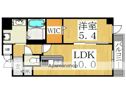 ブライトアビコ(1LDK/4階)の間取り写真