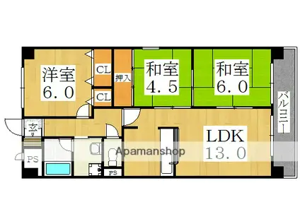 アネックス(3LDK/4階)の間取り写真