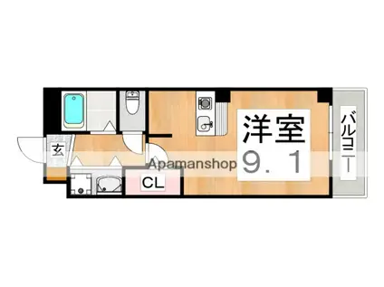 YSコート杭全(ワンルーム/3階)の間取り写真