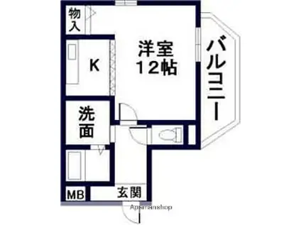 アビコOSK(1K/4階)の間取り写真