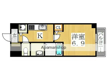 サンシティ杭全Ⅴ(1K/7階)の間取り写真