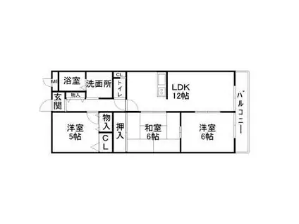 グリーンヒル・あかしあ(3LDK/3階)の間取り写真