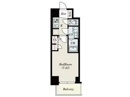 S-RESIDENCE高井田CENTRAL(1K/8階)の間取り写真