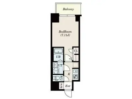 S-RESIDENCE高井田CENTRAL(1K/9階)の間取り写真