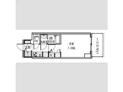 S-RESIDENCE福島ALOVITA(1K/11階)の間取り写真
