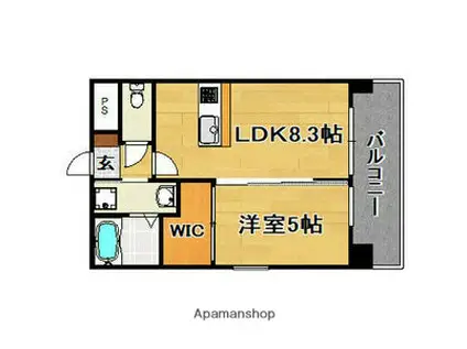 カウニス巽中(1LDK/8階)の間取り写真