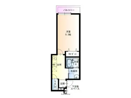 フジパレス長原駅西Ⅰ番館(1K/1階)の間取り写真