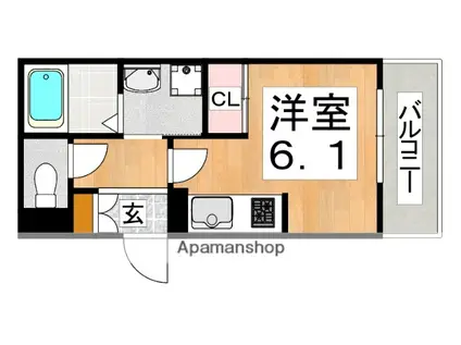 チェリーハウス(ワンルーム/2階)の間取り写真