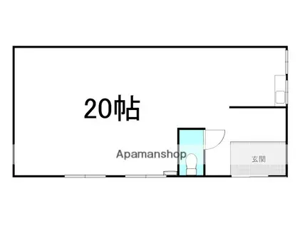 阪和線 鶴ケ丘駅 徒歩10分 1階建 築53年(ワンルーム)の間取り写真