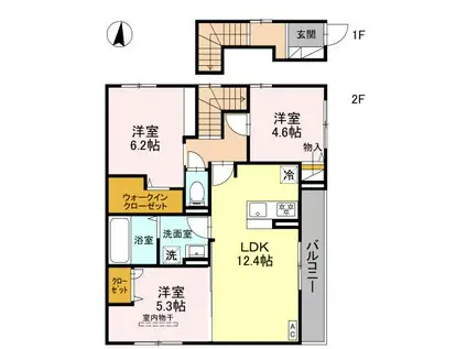 プティ・パレ(3LDK/2階)の間取り写真