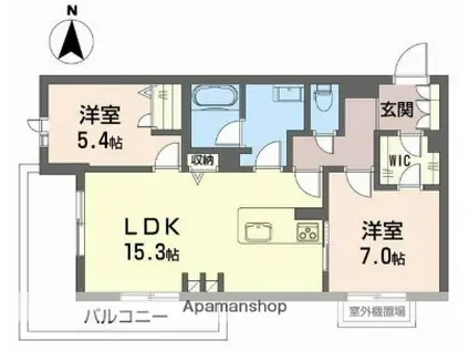 シャーメゾン グリナージュ(2LDK/3階)の間取り写真