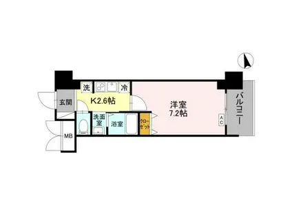 アービングNEO岸里(1K/7階)の間取り写真