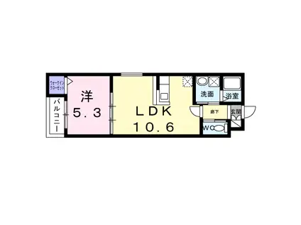 大阪メトロ谷町線 喜連瓜破駅 徒歩10分 3階建 新築(1LDK/3階)の間取り写真