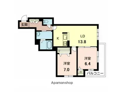 グラン・メゾン(2LDK/3階)の間取り写真