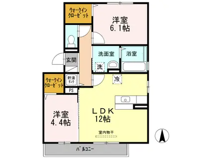 メルベーユメゾン・土師ノ里(2LDK/3階)の間取り写真