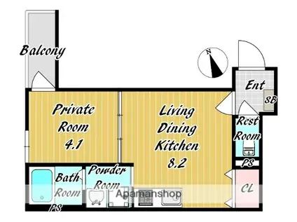 センチュリー昭和町(1LDK/3階)の間取り写真