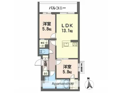 シャーメゾン東雲(2LDK/3階)の間取り写真