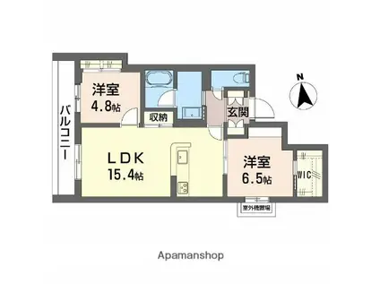 シャーメゾン東雲(2LDK/2階)の間取り写真