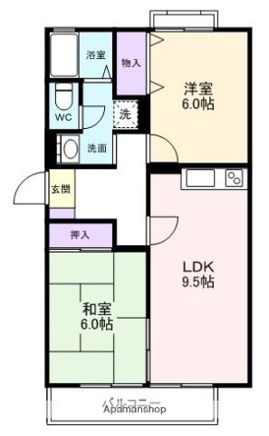 プチハイツマゴサク(2LDK/1階)の間取り写真
