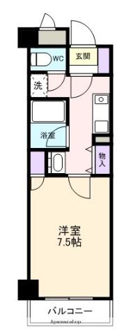 シャルム阪上(1K/2階)の間取り写真