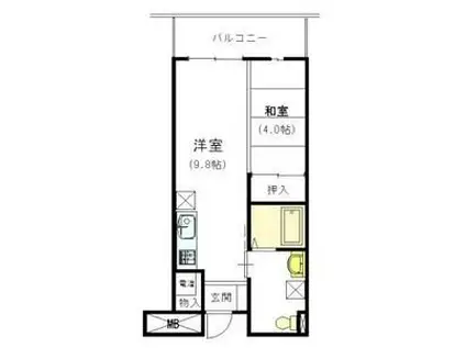 サンロワール和泉砂川(ワンルーム/5階)の間取り写真