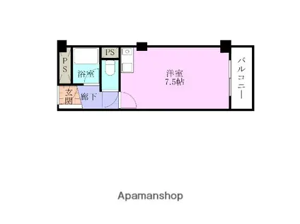 栄和マンション春木Ⅱ(1K/4階)の間取り写真