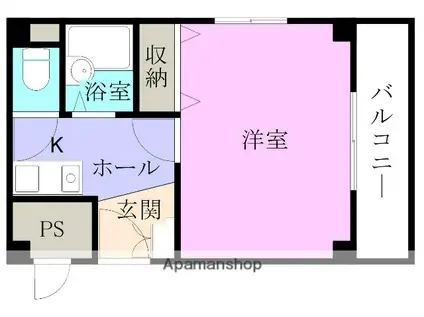 コンフォート春木(1K/2階)の間取り写真