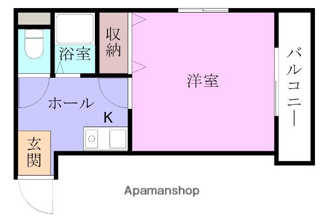 コンフォート春木(1K/4階)の間取り写真