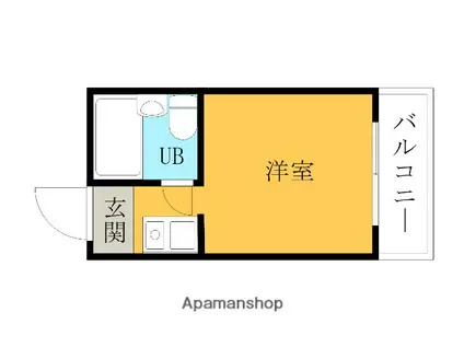メゾン岸和田(ワンルーム/2階)の間取り写真