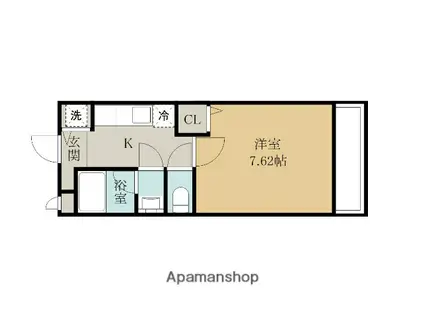Kセゾン春木(1K/2階)の間取り写真