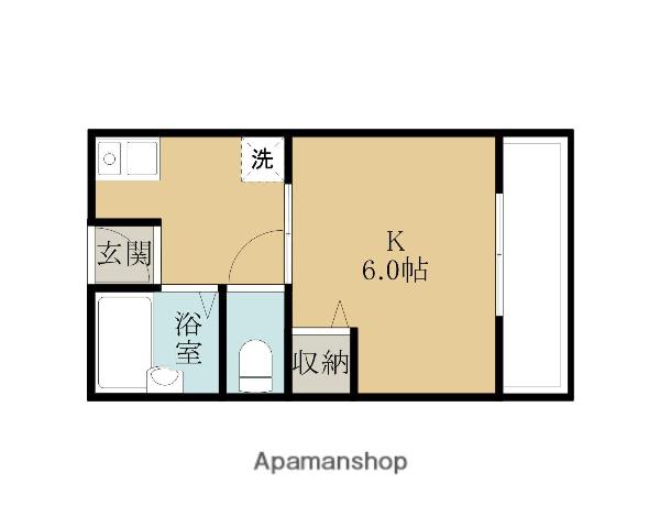 セルティア東貝塚(1K/1階)の間取り写真