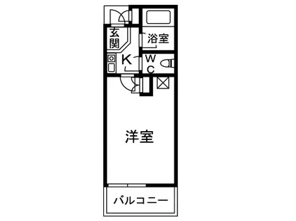 シャルマンフジ和泉大宮壱番館(1K/1階)の間取り写真