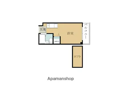 フジコーマンション作才(ワンルーム/4階)の間取り写真